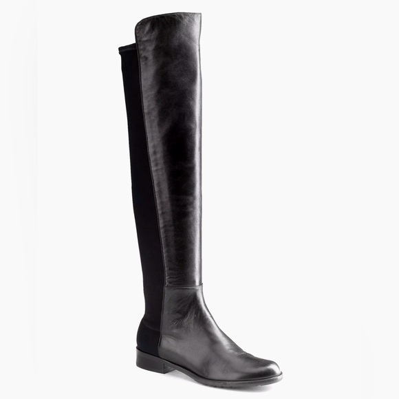 Stuart Weitzman 5050 Over-The-Knee Stretch-Leather Boots...